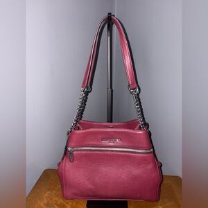 Karl Lagerfeld Burgundy Paris Bouquet Shoulder Bag